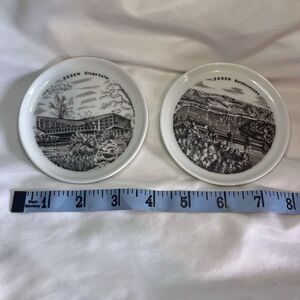 4” Essen Gruga halle & Baldeneysee Collectible Mini Plates Coasters Germany Set